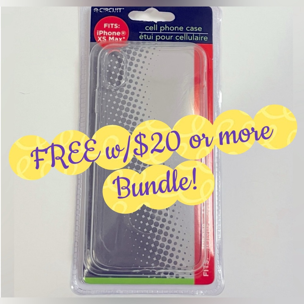 FREE w/$20 ir more Bundle. e-CIRCUIT Clear Phone Case for iPhone XS Max